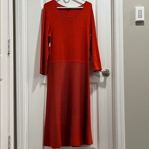 Talbots Burnt Orange Sweater Dress